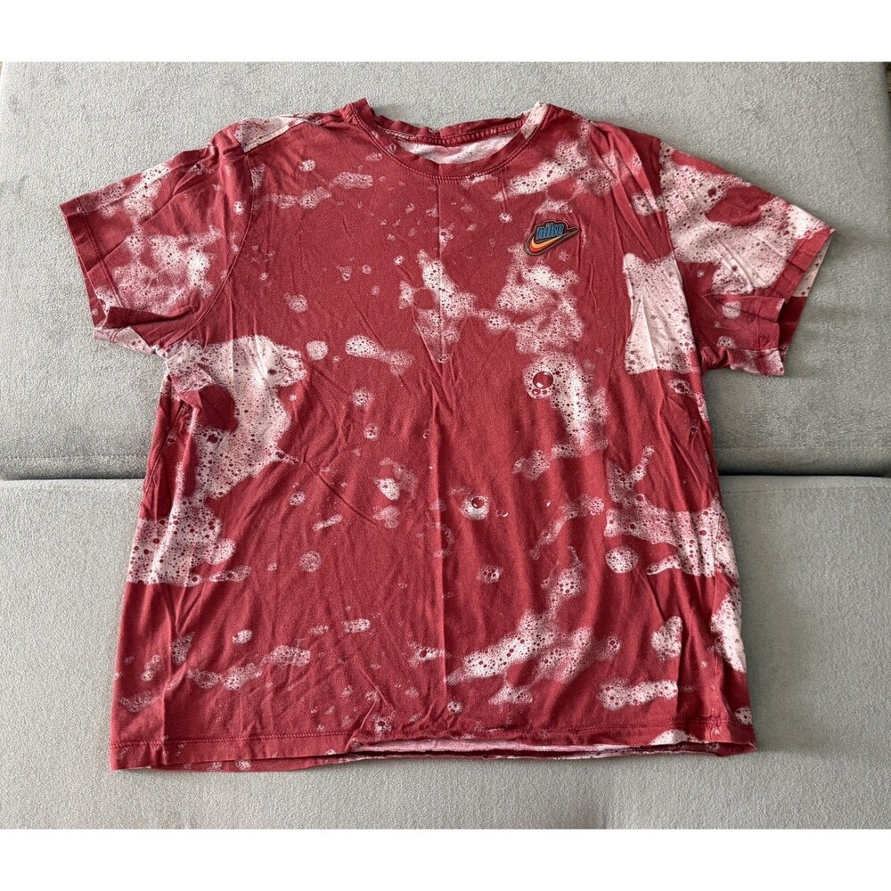 Nike Keep It Clean AOP T-Shirt Burgundy Max size XL